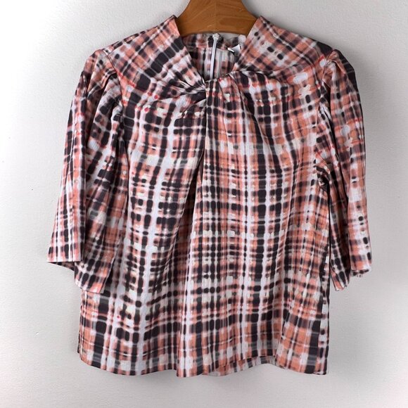 JOIE Lyell Twist Front Printed Cotton Top - Picture 11 of 12